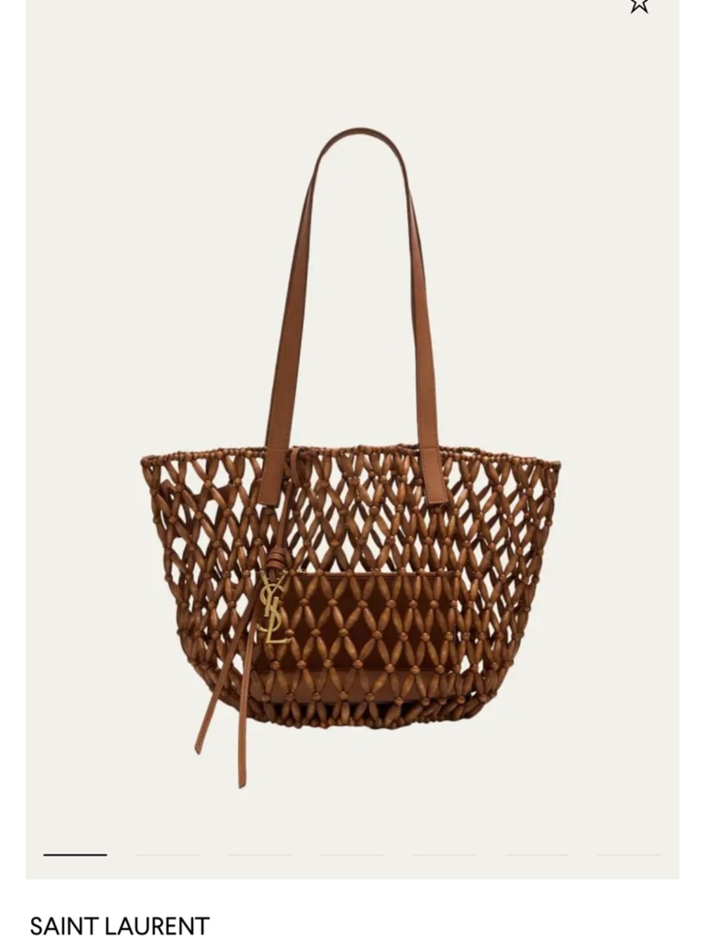 YSL panier small open work bead shoulder bag